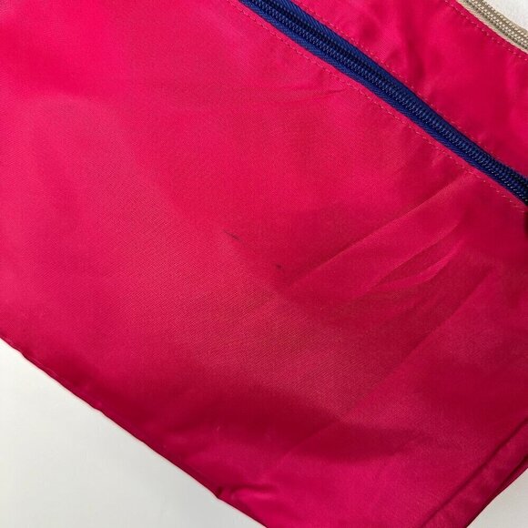 LUG  Swing Crossbody Bag Purse  Quilted Nylon  Lightweight  Dark Pink 12" x 9" - Picture 7 of 7